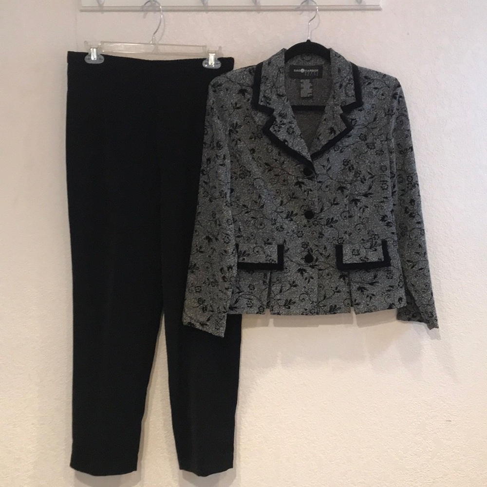 Black and White Tweed Suit